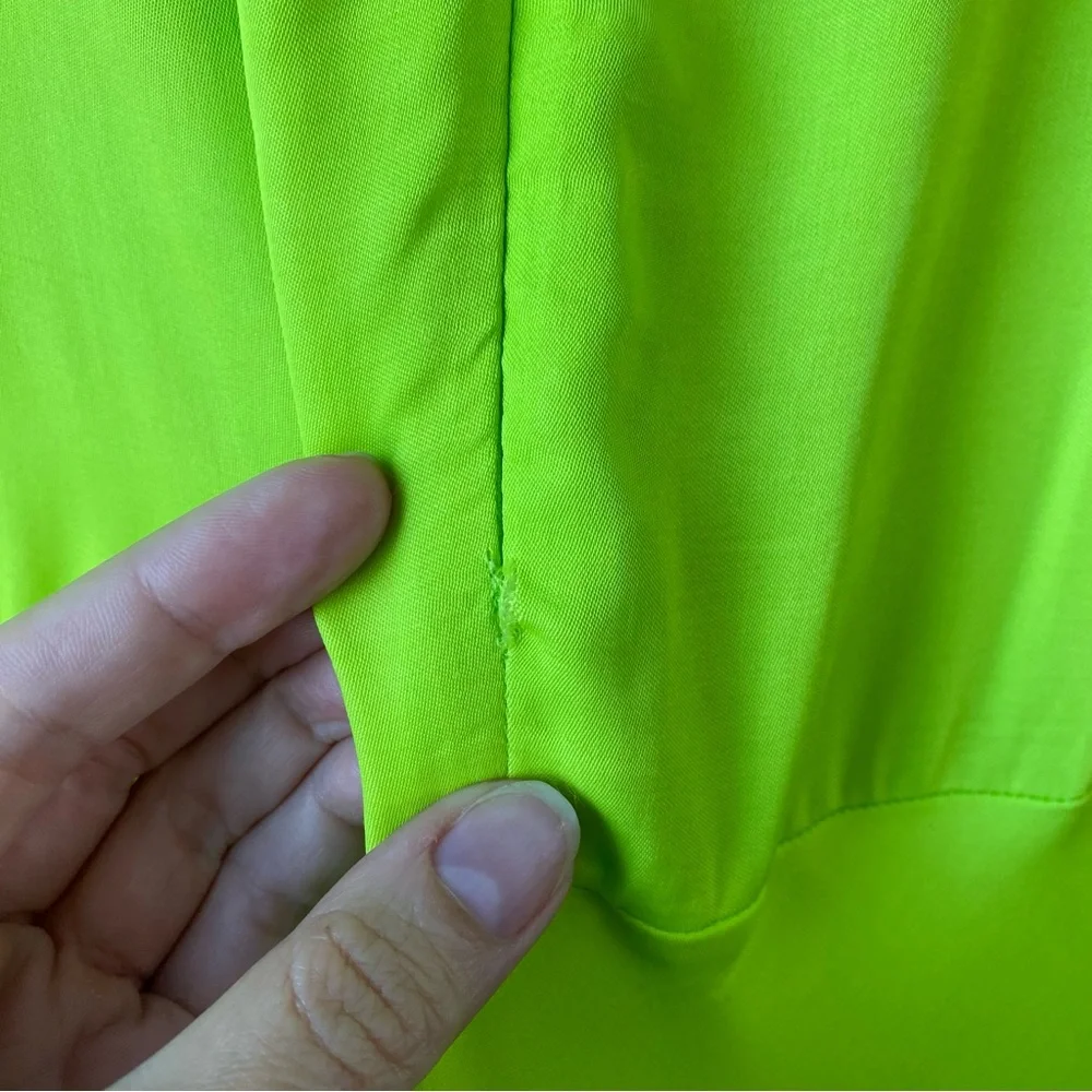 Farm Rio Lime Piping Cut Out Midi Dress L - Picture 9 of 12